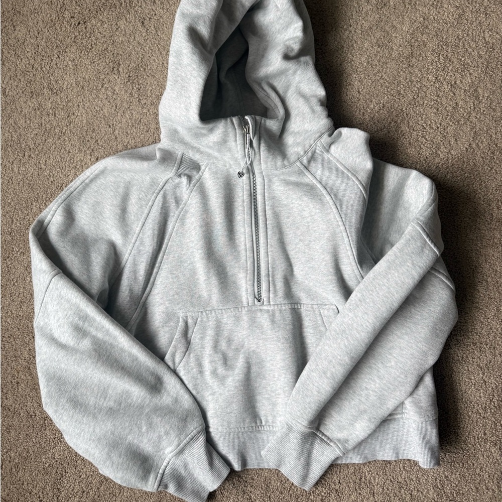 cropped oversized half zip hoodie lululemon scuba
